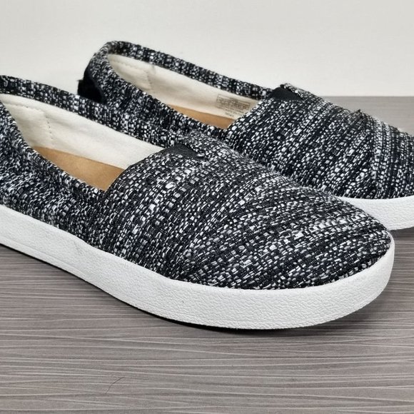 TOMS 'Avalon' Boucle Slip-on Shoes, Black Textile, Womens Size 5 / 35.5 - Picture 3 of 11